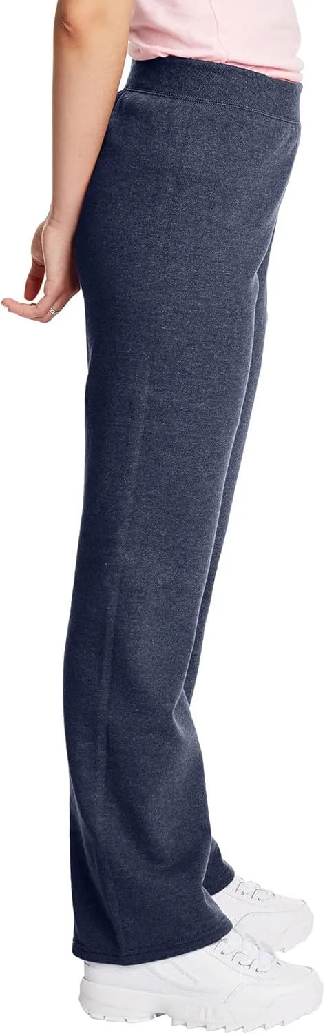 Hanes Womens EcoSmart Fleece Petite Sweatpants, Open Bottom Sweatpants, Petite, 28.5''