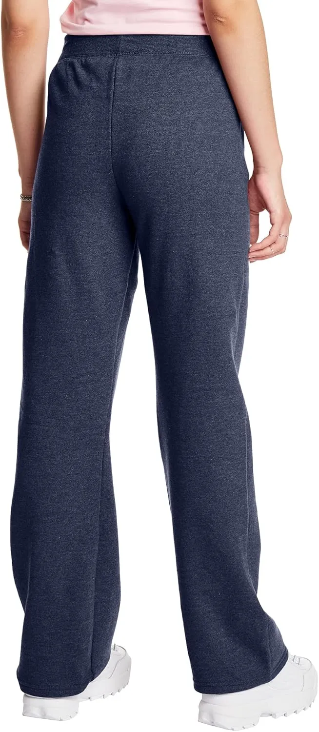 Hanes Womens EcoSmart Fleece Petite Sweatpants, Open Bottom Sweatpants, Petite, 28.5''
