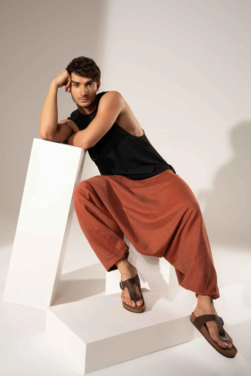 Hippie Music Festival Outfits for Men, Loose Baggy Yoga Harem Pants, Rave Party Dance Pants