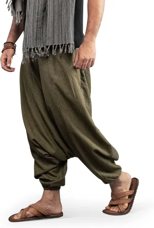 Hippie Music Festival Outfits for Men, Loose Baggy Yoga Harem Pants, Rave Party Dance Pants