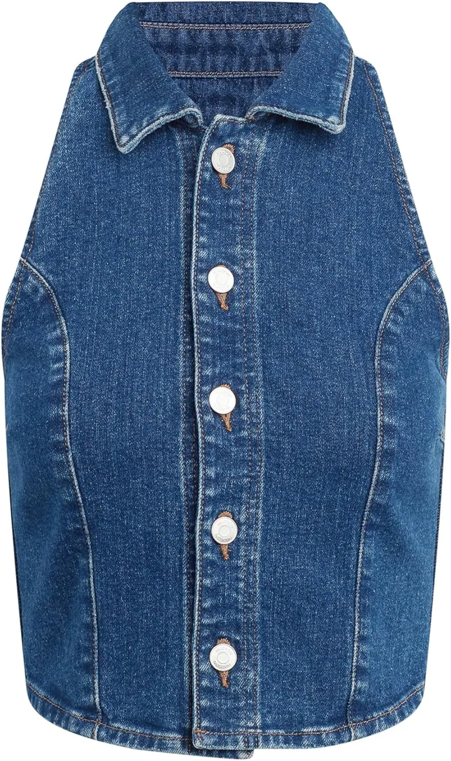 HUDSON Women's Denim Halter Vest