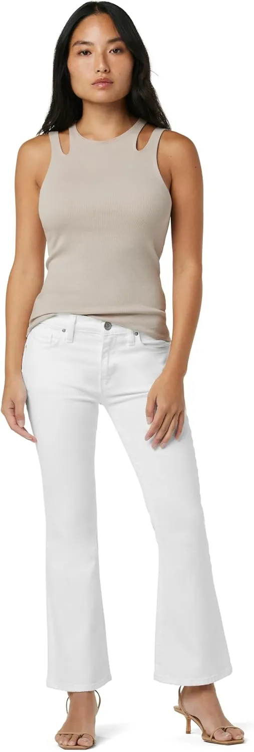 HUDSON Women's Petite Nico Mid Rise Cropped Bootcut Jean