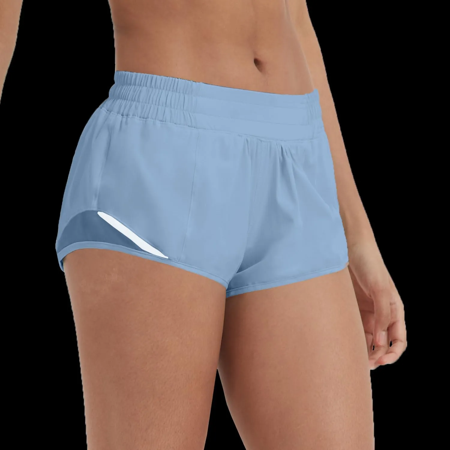 Husnainna Athletic Running Shorts for Women 2.5'' with Zipper Pockets and Mesh Liner Yoga Gym Workout
