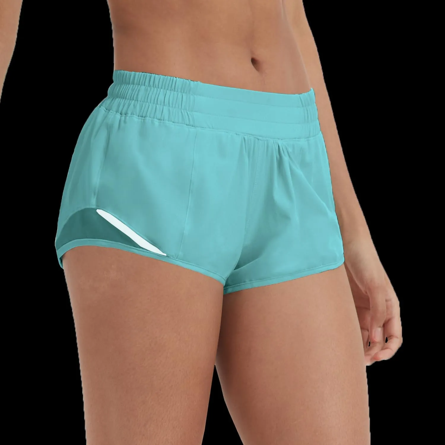 Husnainna Athletic Running Shorts for Women 2.5'' with Zipper Pockets and Mesh Liner Yoga Gym Workout
