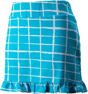 IBKUL Women's Positive & Negative Golf Skort Turquoise/White Xs