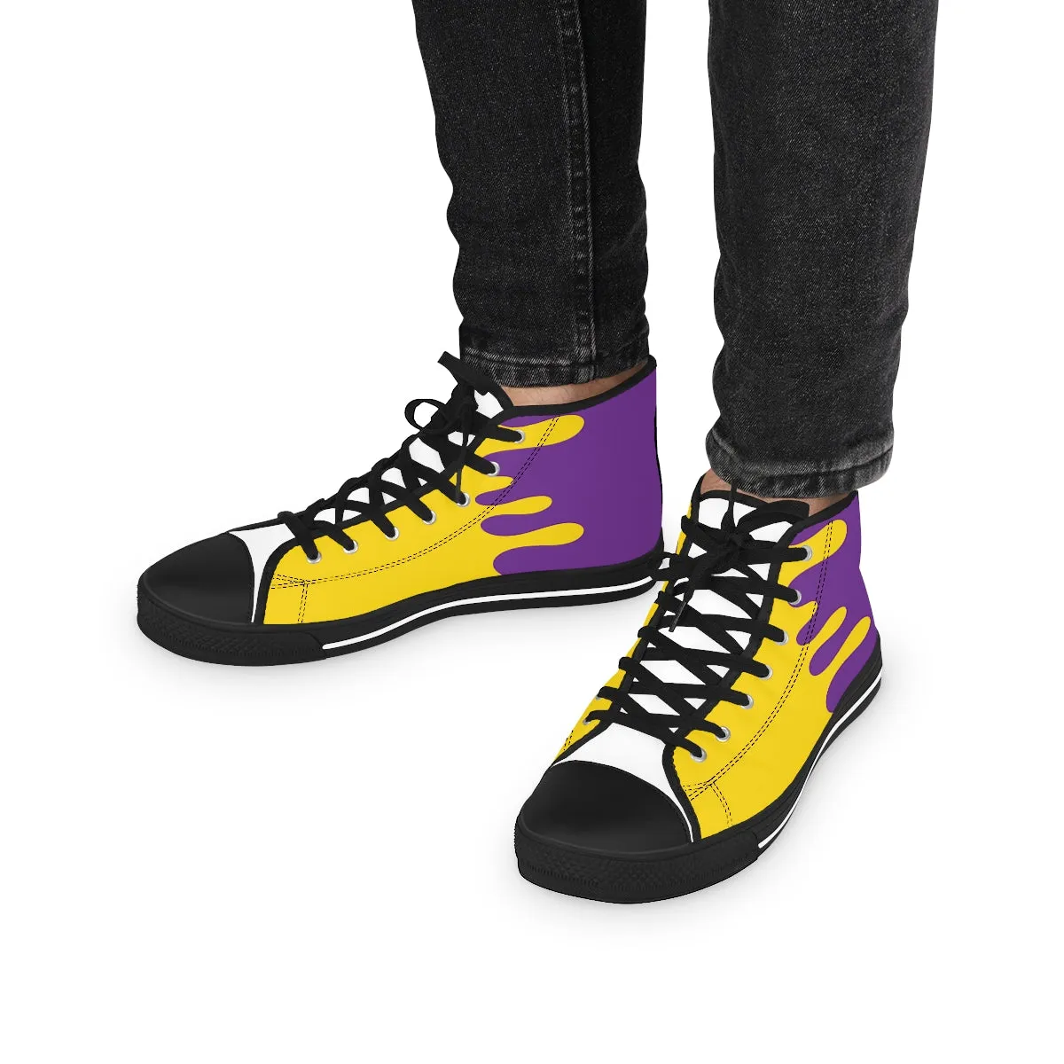 Intersexual Drip Rainbow Flag LGBTQ High Top Sneakers Unisex Size