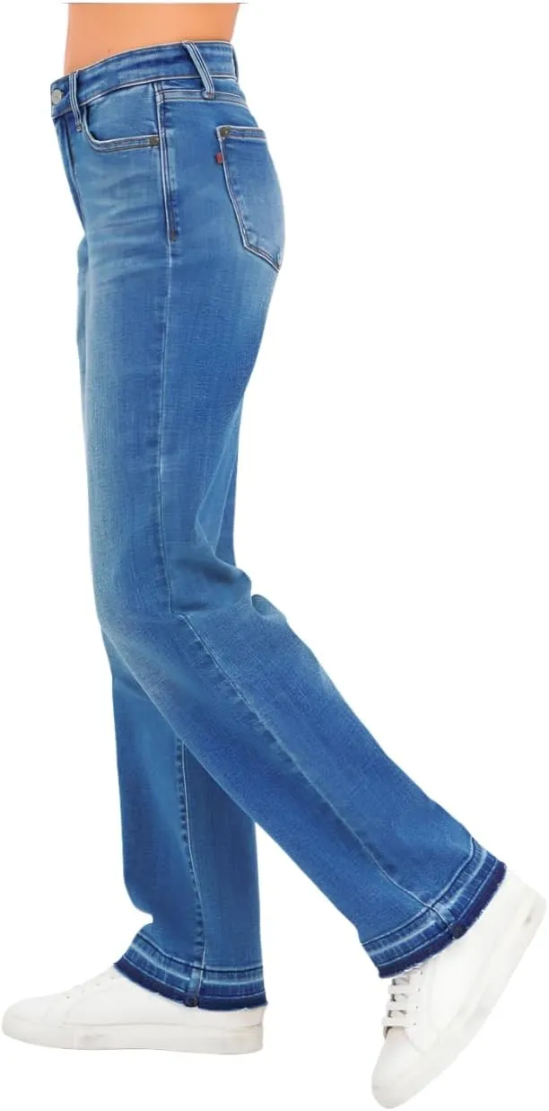 Judy Blue Mid Rise Release Hem Jeans