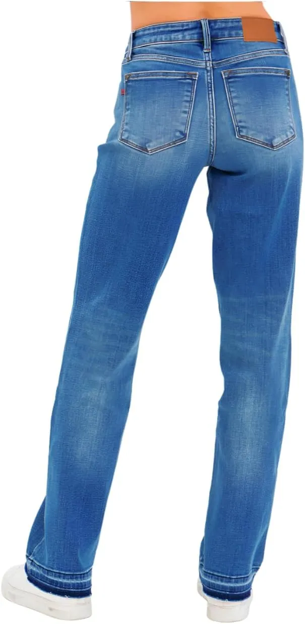 Judy Blue Mid Rise Release Hem Jeans