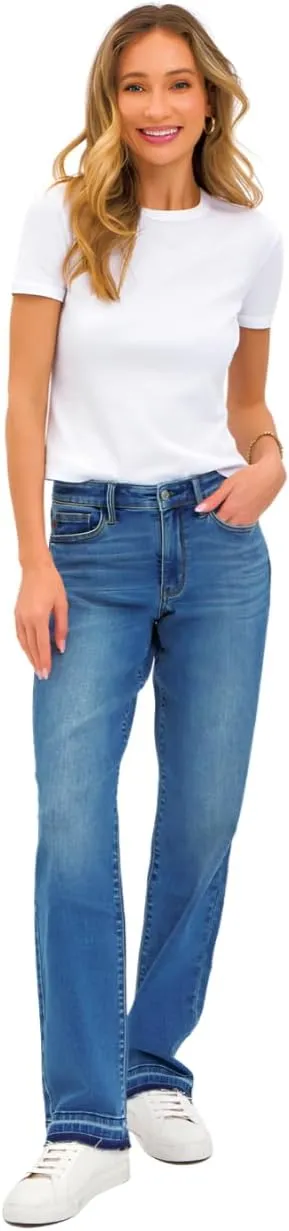 Judy Blue Mid Rise Release Hem Jeans