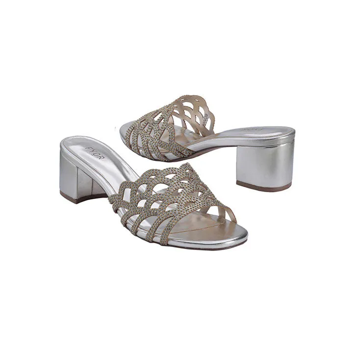 Laser Cut Diamante Box Heeled BCR 004