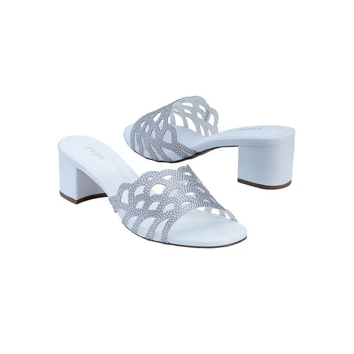 Laser Cut Diamante Box Heeled BCR 004