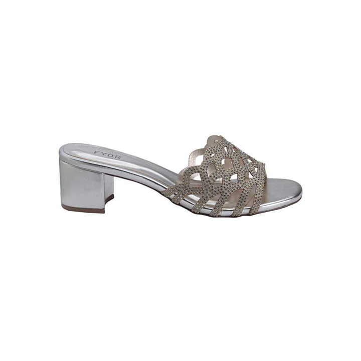 Laser Cut Diamante Box Heeled BCR 004