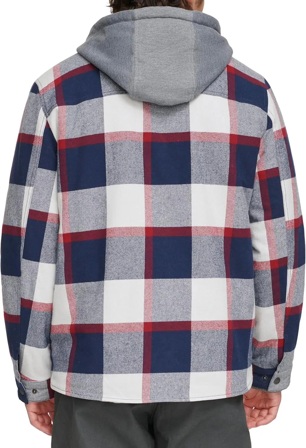 Levi's Mens Plaid Sherpa Lined Hooded Shirt Jacket (Regular & Big & Tall Sizes)