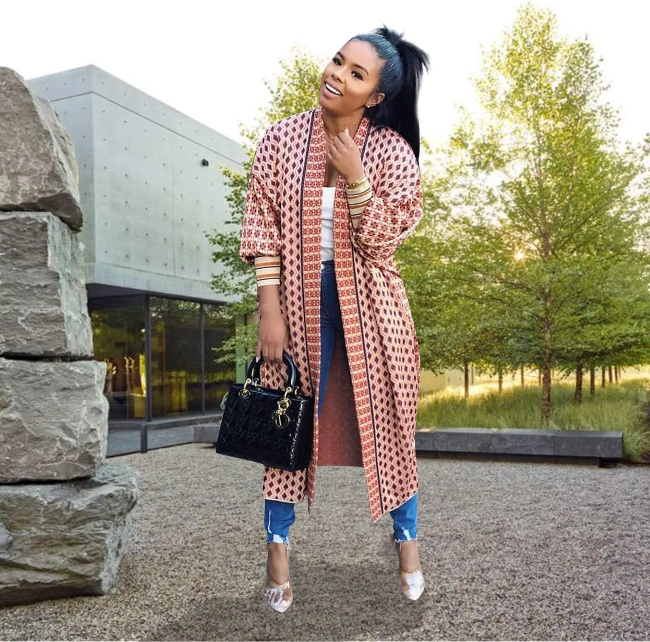 Long Cardigan for Women Lightweight Open Front Jacket Coat Outwear