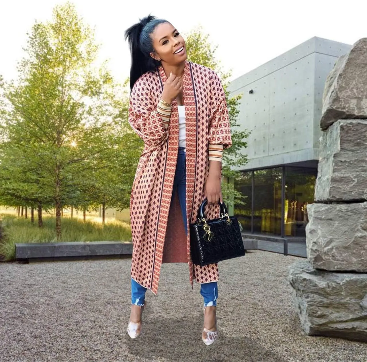 Long Cardigan for Women Lightweight Open Front Jacket Coat Outwear