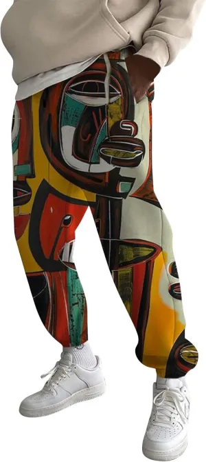 Long Sports Pants Print Fashion Street Feel Casual Sweatpants Mens Japanese Art Graphic Printed Casual Pants Hammer