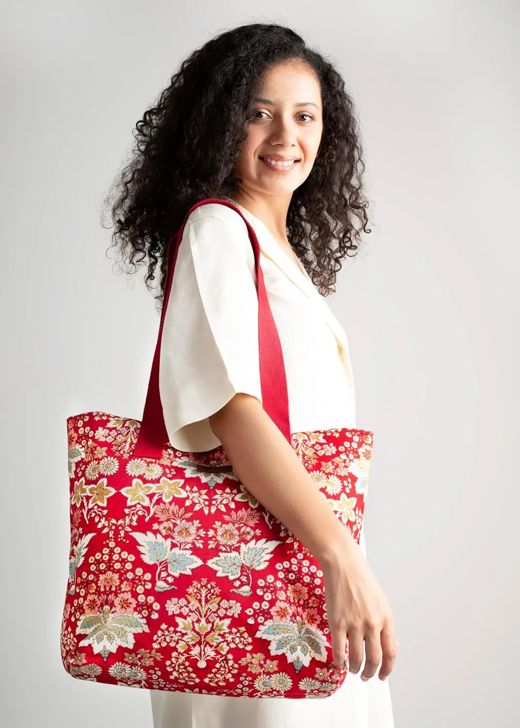 Maison d' Hermine Canvas Tote Bag for Women Cotton Canvas Reusable Shoulder Grocery Bags Bulk with Handle for Shopping Travel