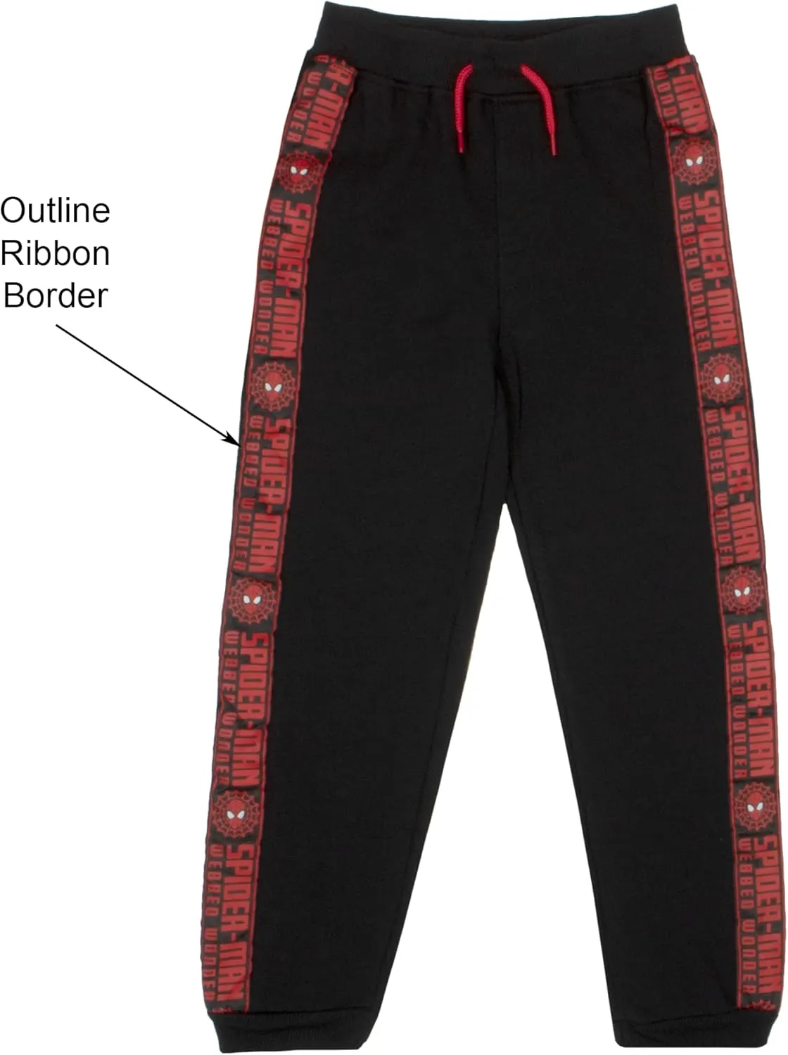 Marvel Spiderman Boys 3 Piece Fleece Pants Set, Spider-Man Zip-Up Hoodie, T-Shirt, and Pants 3-Pack Bundle Set