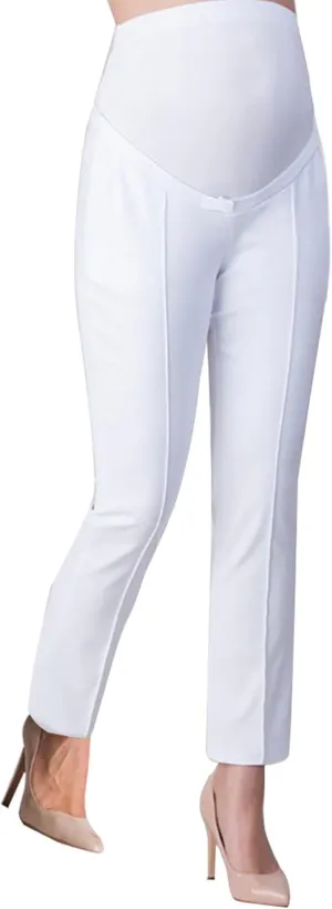 Maternity Pants Pregnant Women High Waist Work Office Straight Leg Pants Trousers