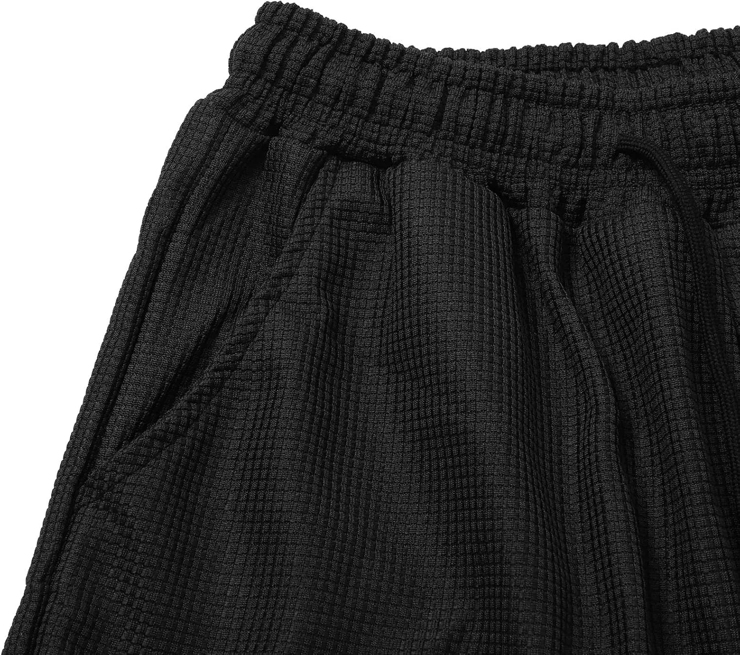 Men's Fleece Cargo Sweatpants Middle Waist Denim Long Hiking Pants Athletic Workout Jogger Sweatpants for Men