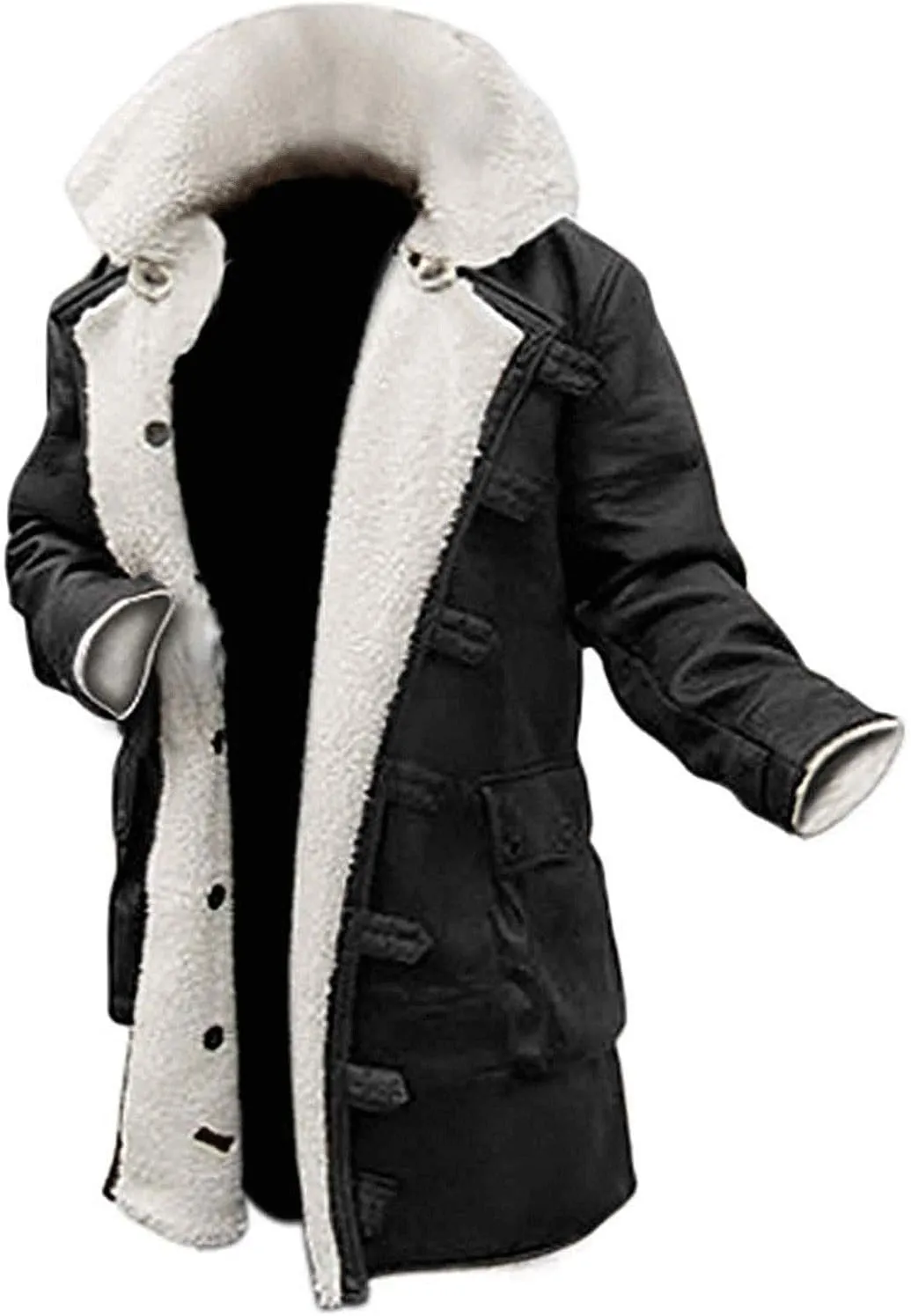 Mens Green Military Uniform Halloween Cosplay Costume Tactical Leather Vest/Coat