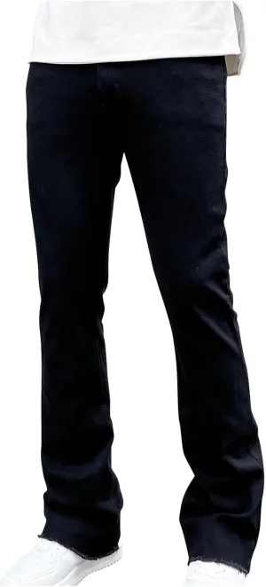 Men's Slim Fit Bootcut Jeans Stretch Denim Casual Stylish Retro Faded Wash Versatile Everyday Relaxed Durable