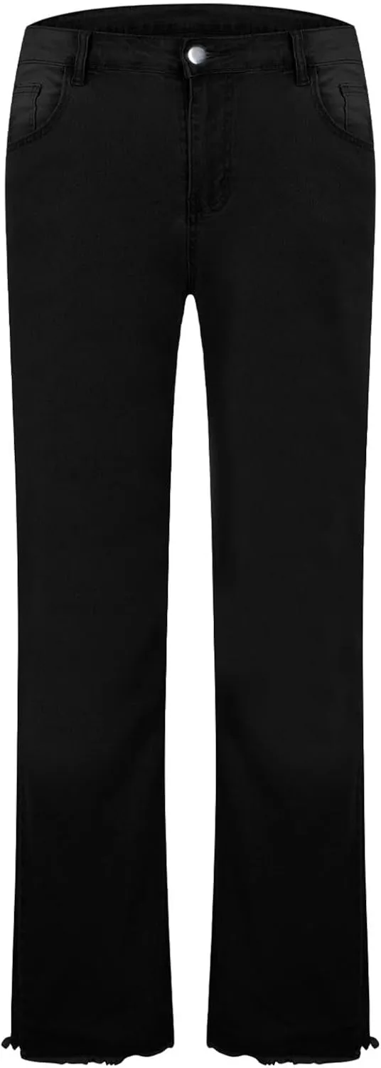 Men's Slim Fit Bootcut Jeans Stretch Denim Casual Stylish Retro Faded Wash Versatile Everyday Relaxed Durable
