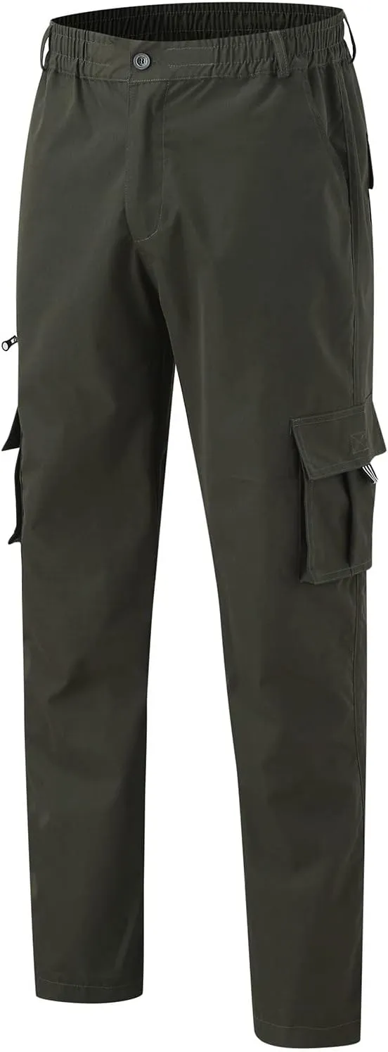 Mens Zip Joggers Pants Mens Fashion Casual Loose Cotton Plus Size Pocket Elastic Waist Pants Trousers Stretch