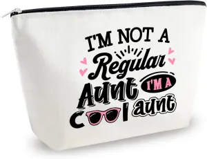 Mothers Day Gifts for Aunt from Niece Aunt Bag Gifts for Aunts from Niece Nephew Auntie Gift Ideas Auntie Makeup Bag Travel Toiletry Bags Cosmetic Pouch Snacks Zipper Pouch Mothers Day Present