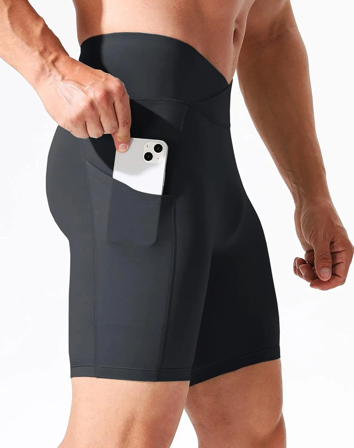 NELEUS Men's Compression Short with Pocket Dry Fit Yoga Running Shorts Pack of 3