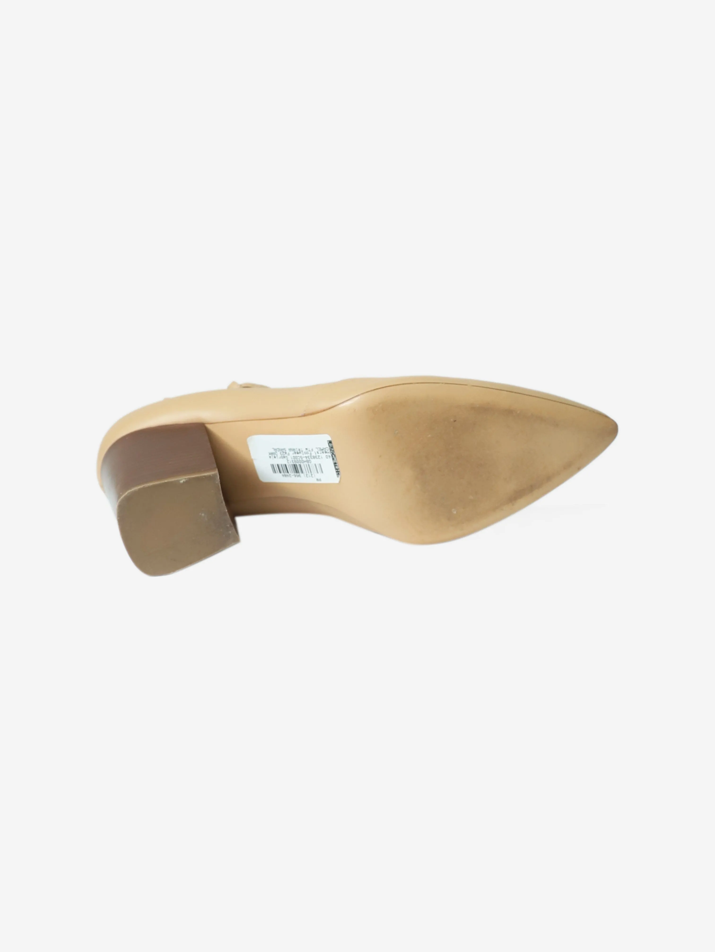 Neutral T-bar court heels - size EU 40 (UK 7)
