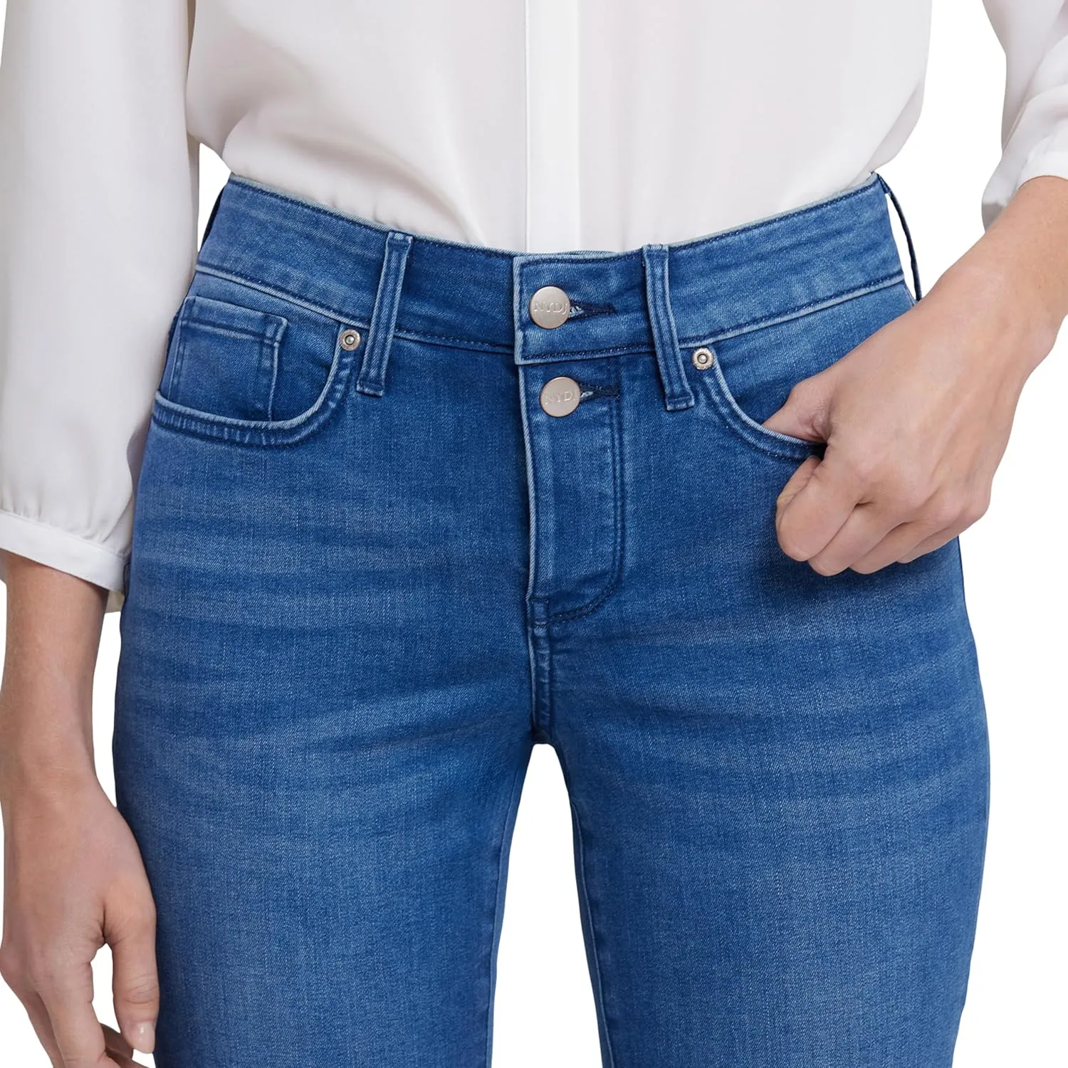 NYDJ Women's Briella Roll Cuff Jean Long Slimming Denim Shorts