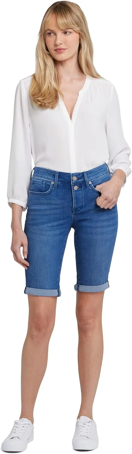 NYDJ Women's Briella Roll Cuff Jean Long Slimming Denim Shorts