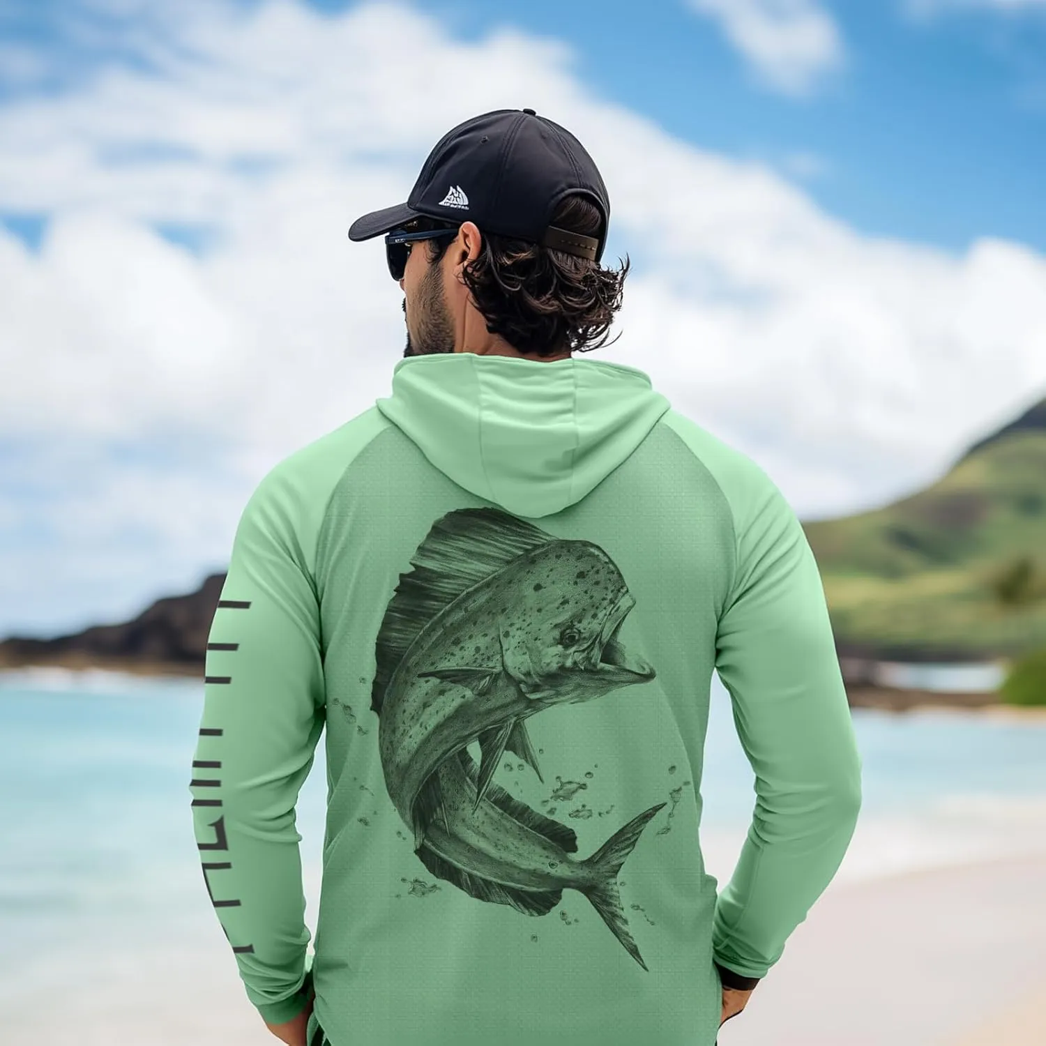 Palmyth Fishing Hoodie for Men UPF 50  Sun Protection Long Sleeve UV Shirts Breathable Quick-Dry