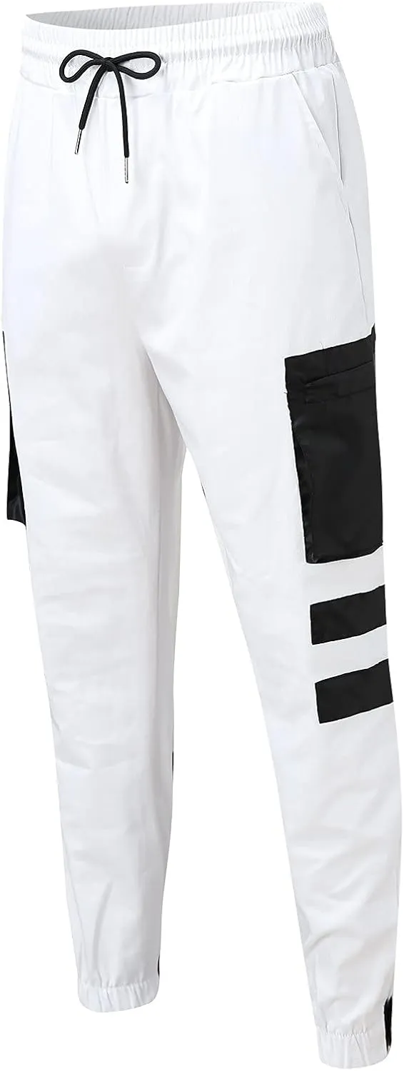 Pantalones para Hombre Chinos Cotton Slim Fit Fitness Workout Casual Jogging Bikers with Pocket Men Sport Running Cargo Pants