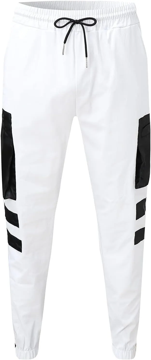 Pantalones para Hombre Chinos Cotton Slim Fit Fitness Workout Casual Jogging Bikers with Pocket Men Sport Running Cargo Pants