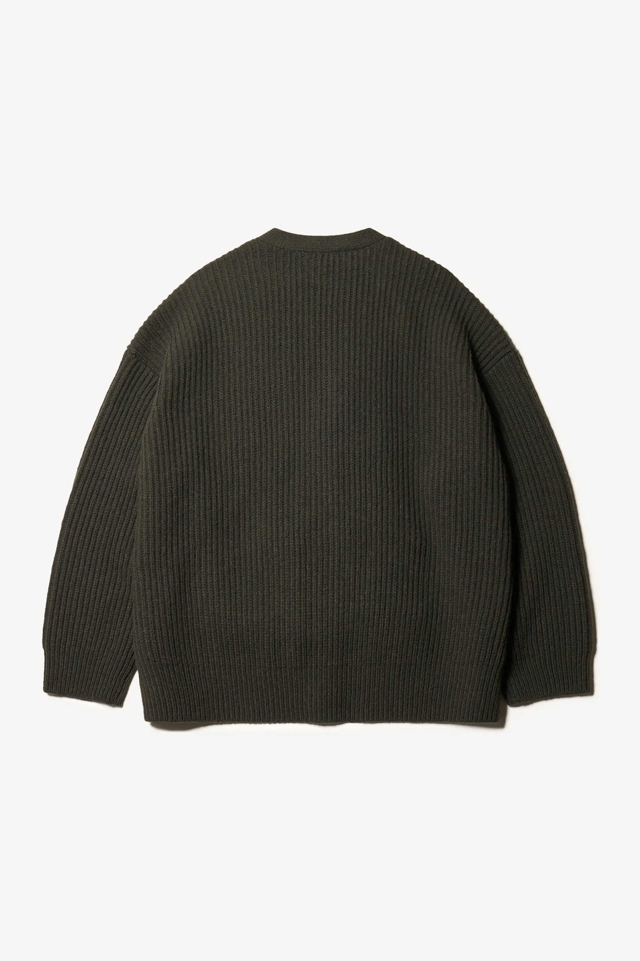 Pause Ribbed Cardigan Darkest Green