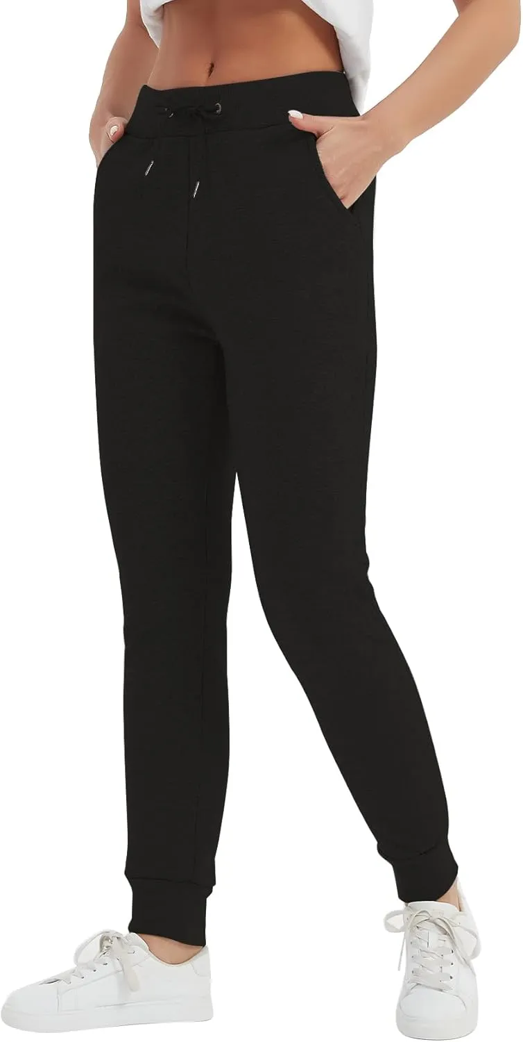 PEHMEA Women's Sherpa Lined Sweatpants Winter Athletic Jogger Fleece Pants