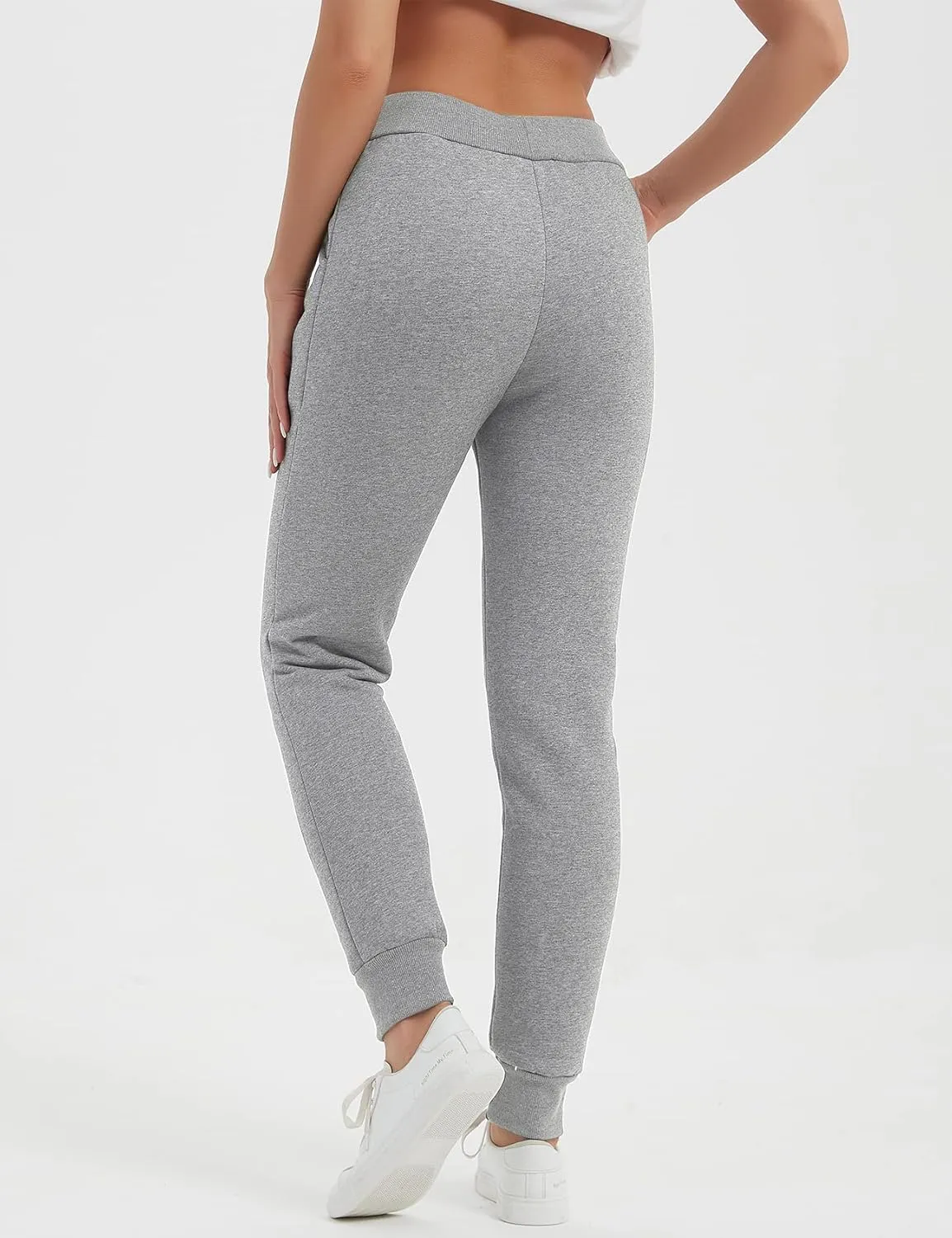 PEHMEA Women's Sherpa Lined Sweatpants Winter Athletic Jogger Fleece Pants