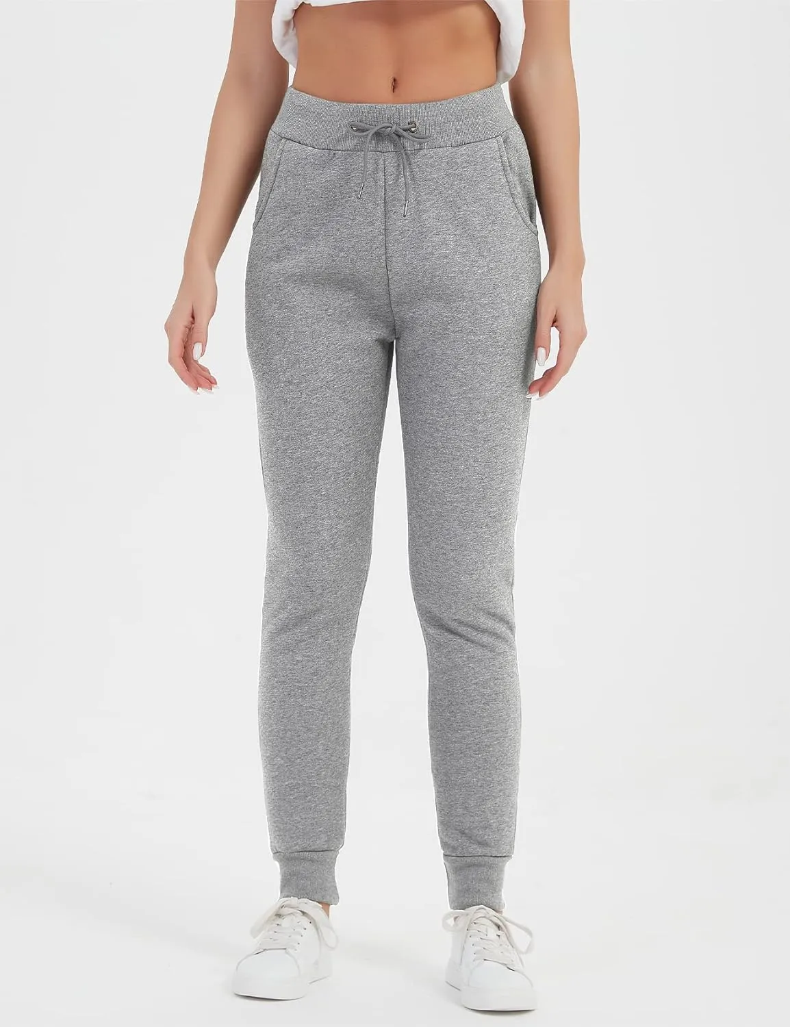 PEHMEA Women's Sherpa Lined Sweatpants Winter Athletic Jogger Fleece Pants