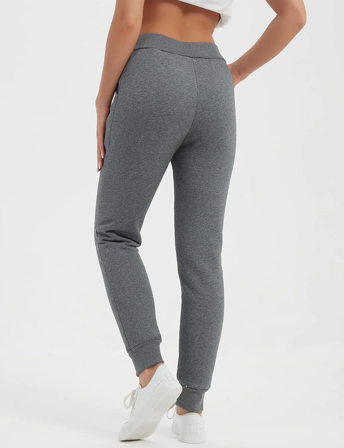 PEHMEA Women's Sherpa Lined Sweatpants Winter Athletic Jogger Fleece Pants