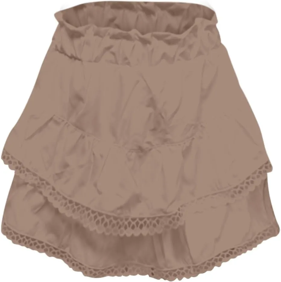 Pleated Skirts for Women Cute High Waist Ruffle Mini Skirt Layered Ruffle Flared Flowy Swing Beach Mini Short Skirt