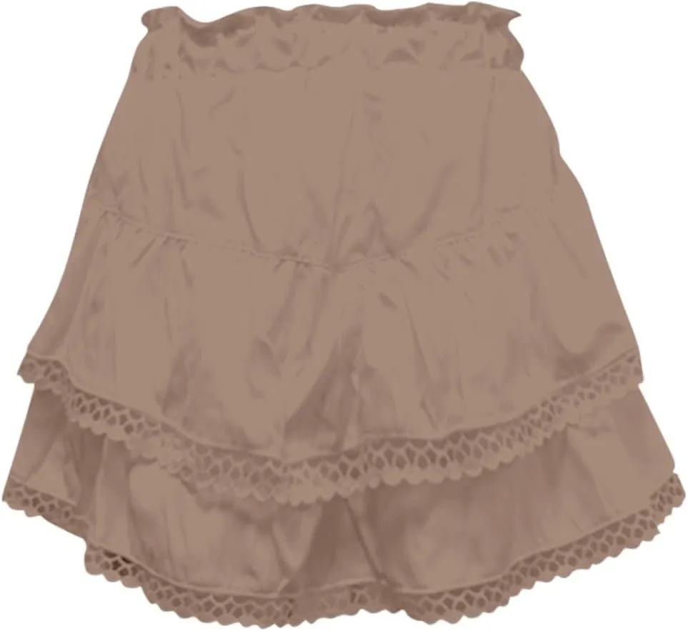 Pleated Skirts for Women Cute High Waist Ruffle Mini Skirt Layered Ruffle Flared Flowy Swing Beach Mini Short Skirt