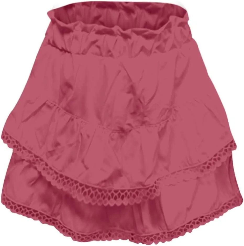 Pleated Skirts for Women Cute High Waist Ruffle Mini Skirt Layered Ruffle Flared Flowy Swing Beach Mini Short Skirt