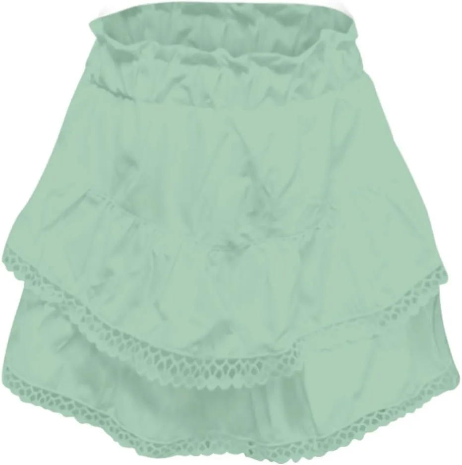 Pleated Skirts for Women Cute High Waist Ruffle Mini Skirt Layered Ruffle Flared Flowy Swing Beach Mini Short Skirt