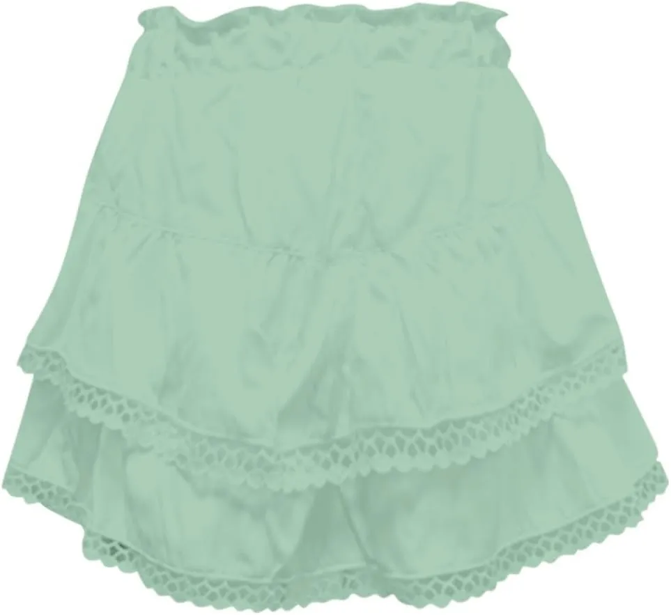 Pleated Skirts for Women Cute High Waist Ruffle Mini Skirt Layered Ruffle Flared Flowy Swing Beach Mini Short Skirt