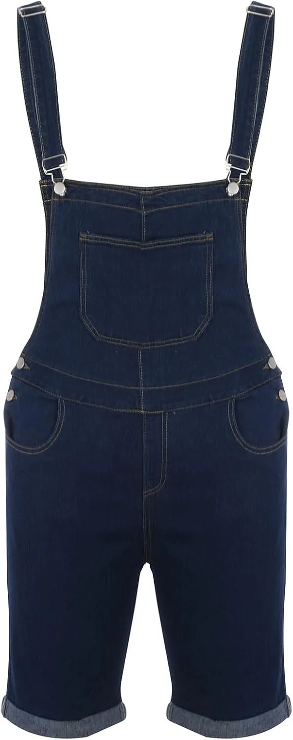 Ripped Denim Shorts Overalls Mens Cargo Jumpsuit Summer Short Jeans Slim Fit Combat Half Pants Playsuit Suspenders