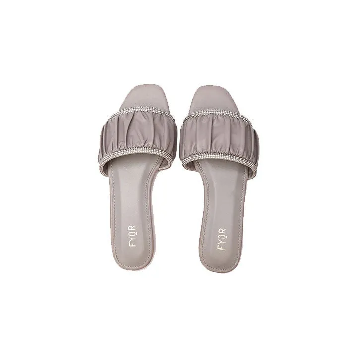 Ruched Embellished Flat MY 243