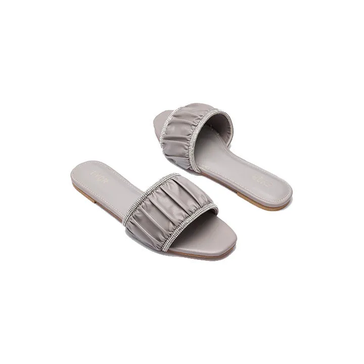 Ruched Embellished Flat MY 243