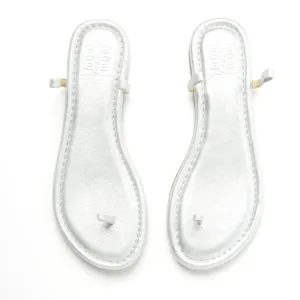 Silver Leather Sandals